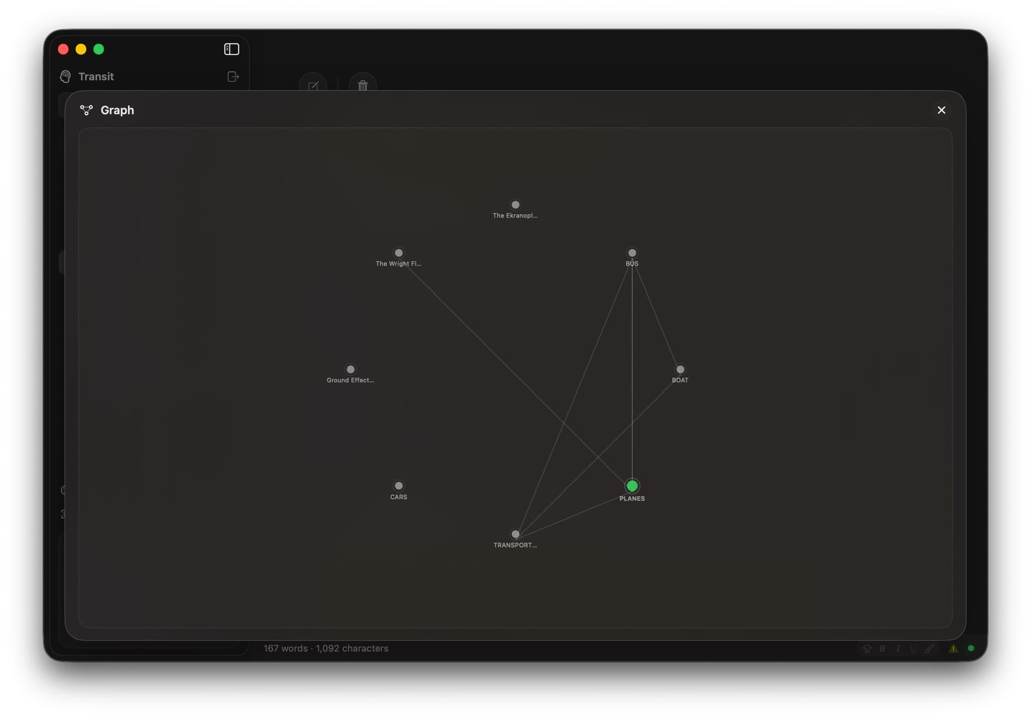 Allegory graph screenshot
