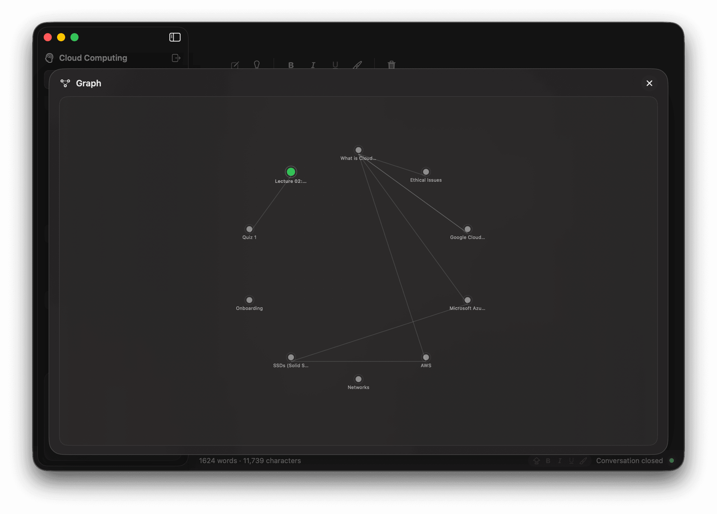 Allegory graph screenshot